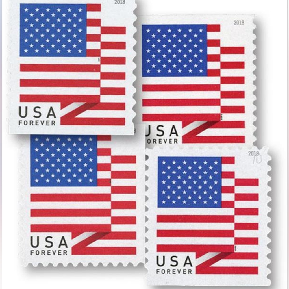 Roll Of 100 Forever‎ 2018 Flag Stamps First Class Postage USPS Stamp Mail - Picture 2 of 7